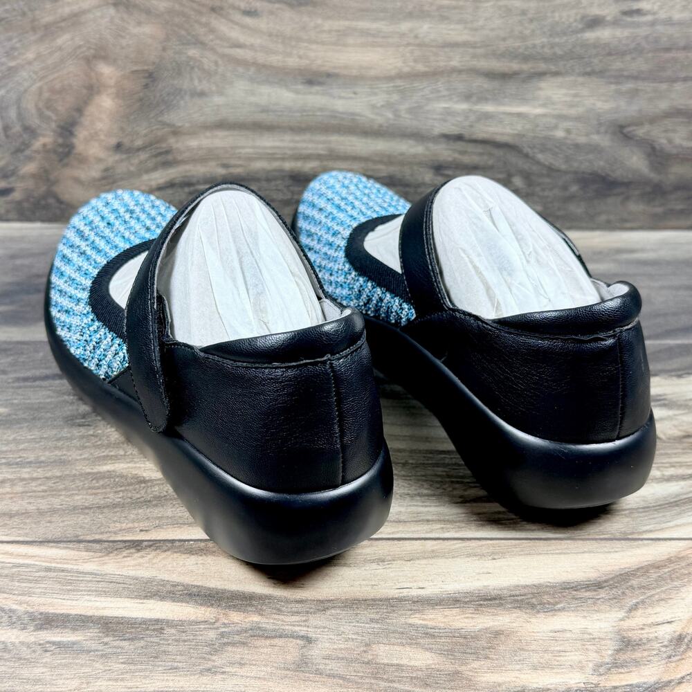NIB Alegria by PG Lite 39 9 Olivia Comfort Mary Jane Flats Shoes Black Multi - Picture 8 of 10